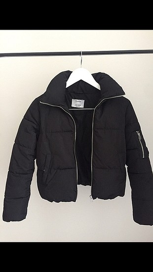 bershka siyah bomber mont