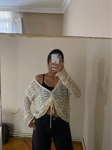 Bershka uzun kollu örgü body