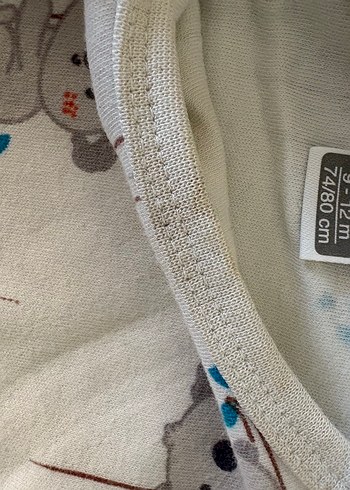 3 Ay Beden beyaz Renk Bebek Erkek Hastane Kıyafeti Pamuklu Kısa Kollu