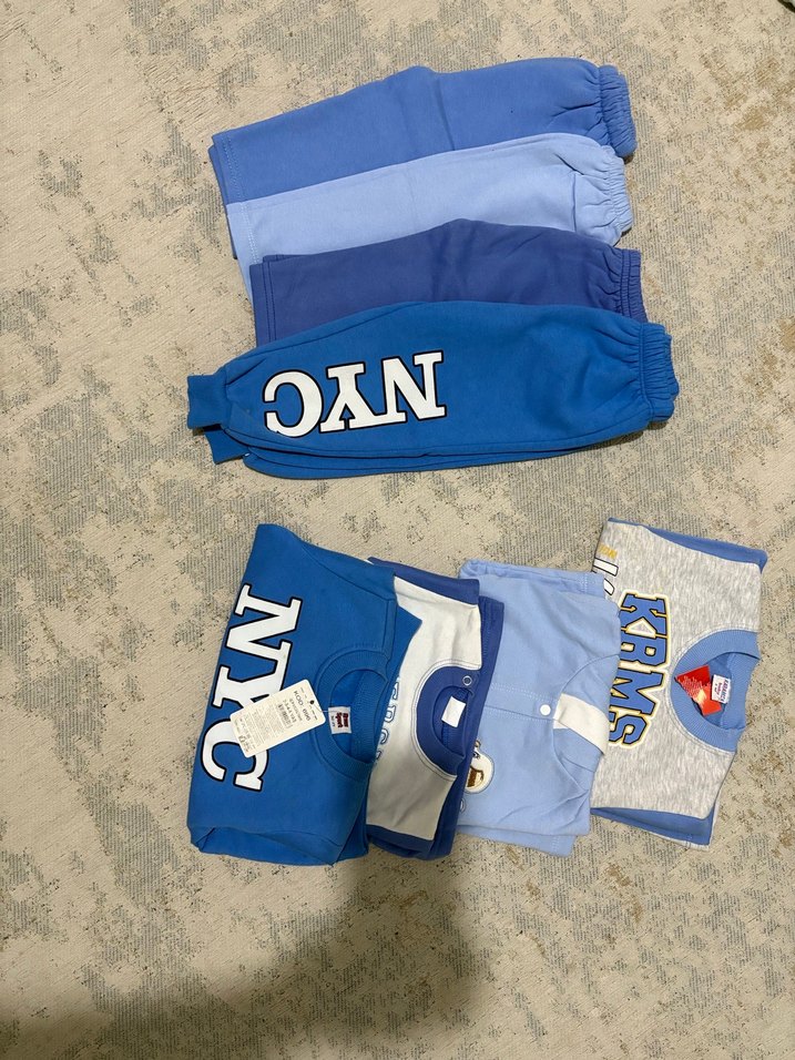 Mavi Baskılı Erkek Çocuk Eşofman Takımı - Görsel 2