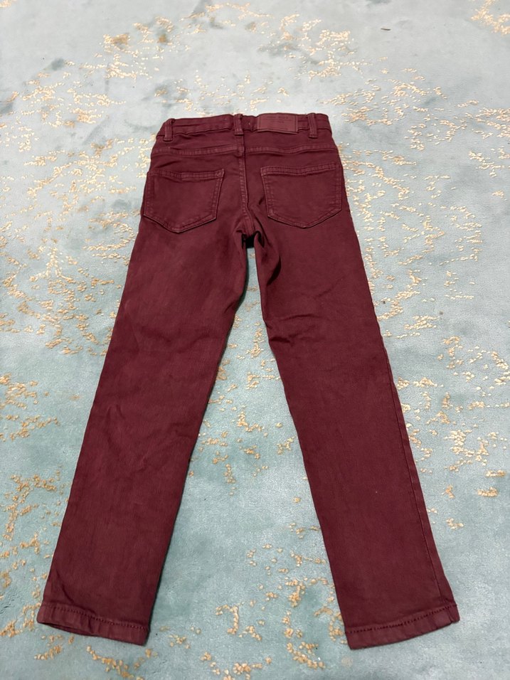 Bordo Erkek Çocuk Denim Pantolon - Görsel 2
