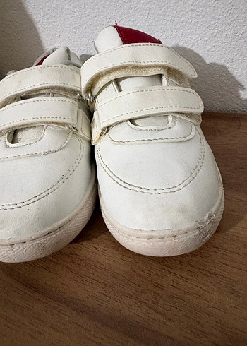 Beyaz Erkek Çocuk Spor Ayakkabı Velcro - Görsel 4