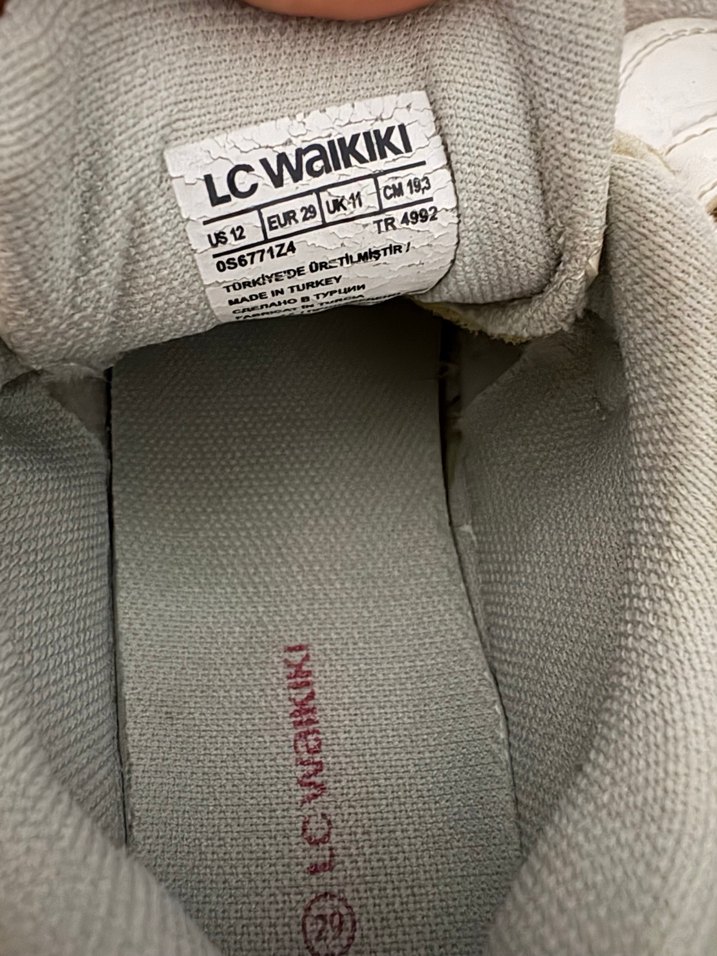 Beyaz Erkek Çocuk Spor Ayakkabı Velcro - Görsel 3