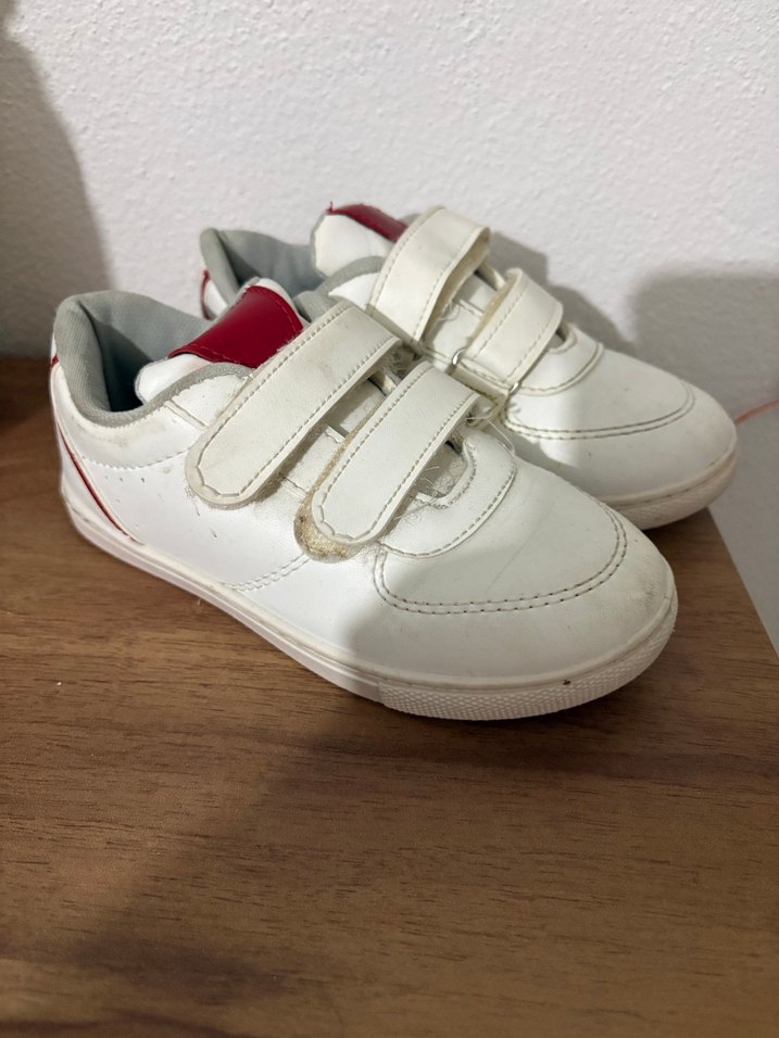 Beyaz Erkek Çocuk Spor Ayakkabı Velcro - Görsel 2