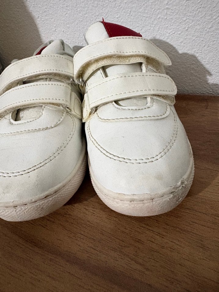 Beyaz Erkek Çocuk Spor Ayakkabı Velcro - Görsel 4