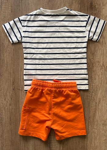 Turuncu Çizgili Bebek Erkek Takım - Görsel 4