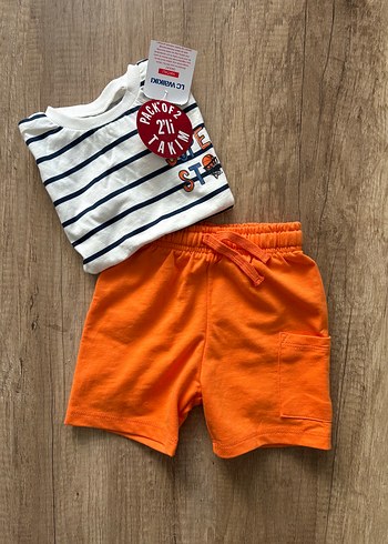 Turuncu Çizgili Bebek Erkek Takım - Görsel 2
