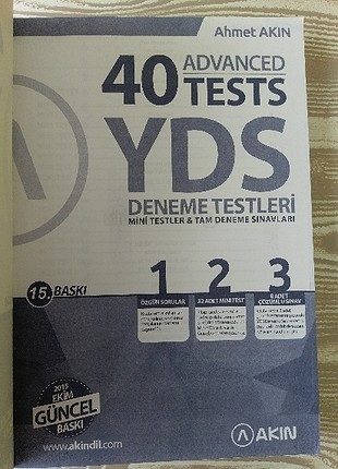  Beden Akın Dil&YARGI; Yayınevi Yabancı Dil Sınavına Hazırlık Test Kita