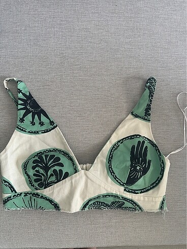 m Beden yeşil Renk Crop zara bluz