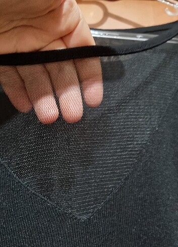 Tül detaylı bluz