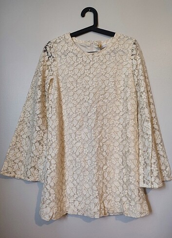 h&m dantel elbise