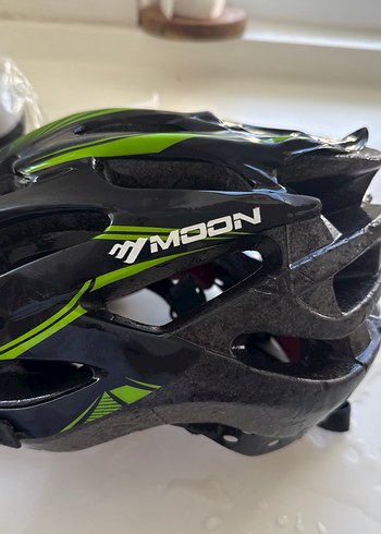 Yeşil Yılan Desenli bisiklet Kaskı - Görsel 6