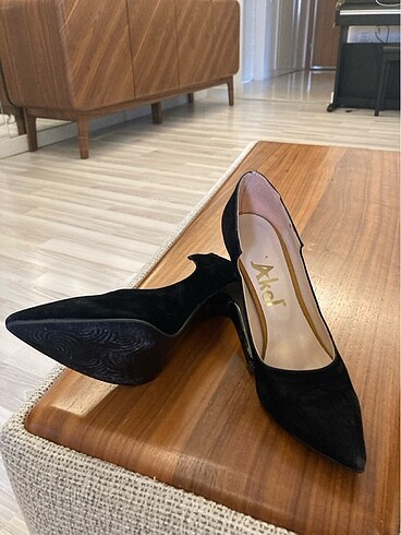 38 Beden Siyah süet Stiletto