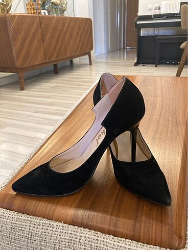 38 Beden siyah Renk Siyah süet Stiletto