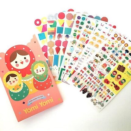  Beden Renk sevimli sticker set