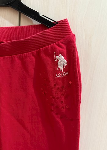 Kırmızı kız çocuk u.s polo Eşofman Altı - Görsel 3