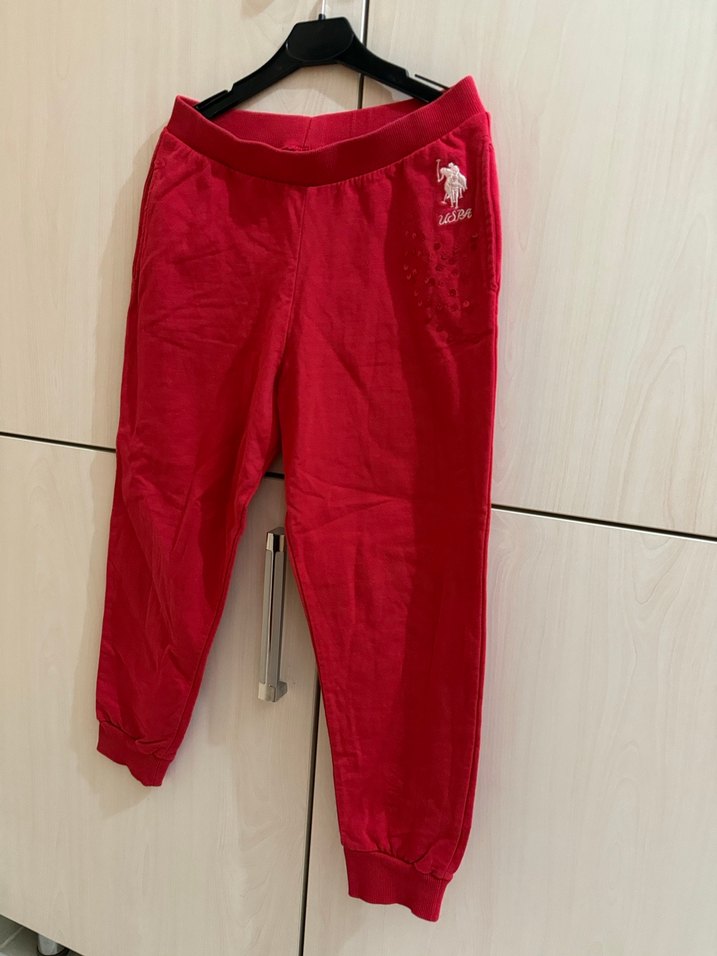 Kırmızı kız çocuk u.s polo Eşofman Altı - Görsel 4