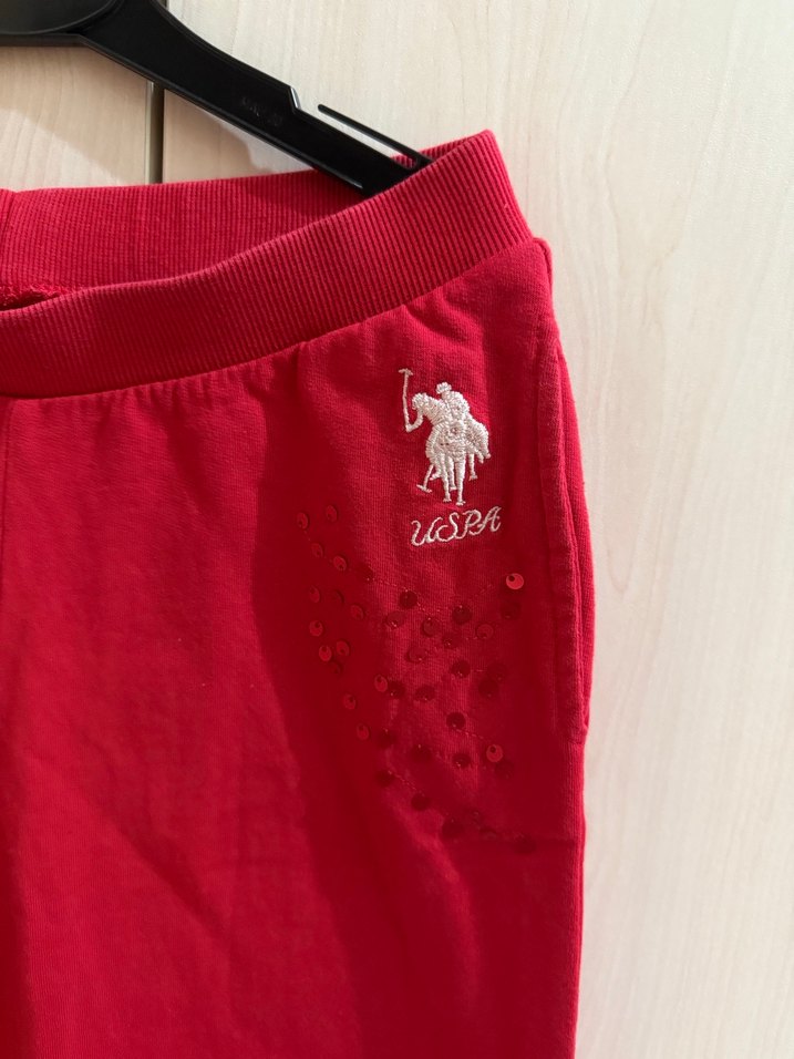 Kırmızı kız çocuk u.s polo Eşofman Altı - Görsel 3