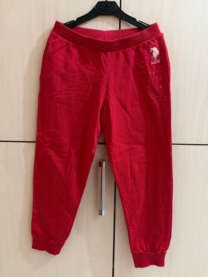 Kırmızı kız çocuk u.s polo Eşofman Altı - Görsel 2