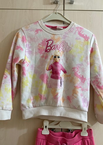Kız Çocuk Barbie Batik Desen Eşofman Takımı - Görsel 5
