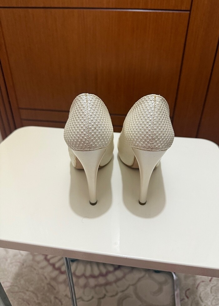 Nişan düğün abiye  beyaz abiye ayakkabı - Görsel 4
