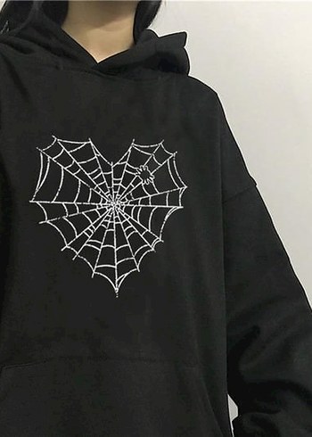 Diğer S,M,L Heart Web Unisex Sweatshirt