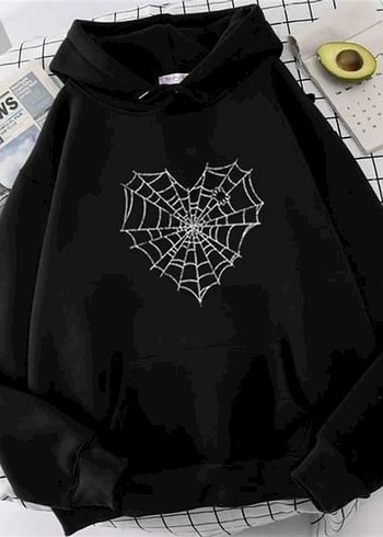 S,M,L Heart Web Unisex Sweatshirt