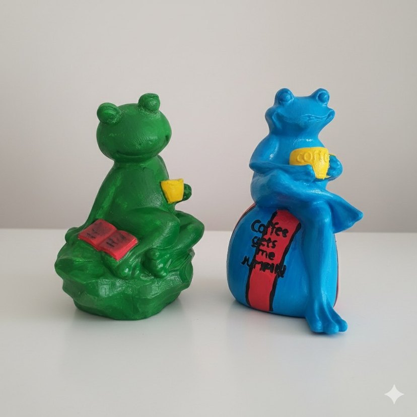 2'li Minimalist Kurbaga Dekoratif Set - Görsel 4