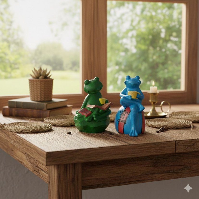 2'li Minimalist Kurbaga Dekoratif Set - Görsel 5