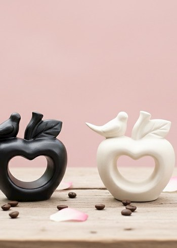 Kuşlu Elma Şekilli Dekoratif Biblo - Görsel 10