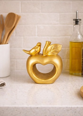 Altın Renkli Kuşlu Elma Biblosu - Görsel 4