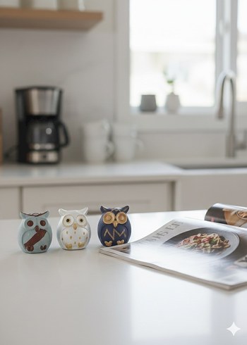 Uclu Minimal Dekoratif Baykus Set - Görsel 6