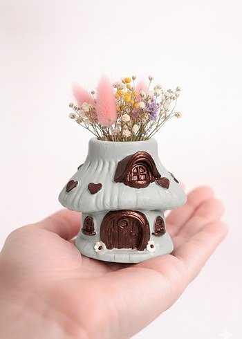 2'li Mantar Ev Baykus Dekoratif Set - Görsel 10