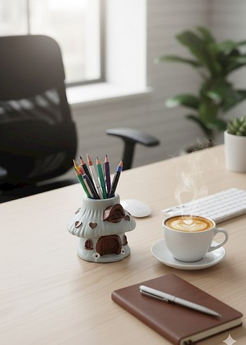 2'li Mantar Ev Baykus Dekoratif Set - Görsel 6