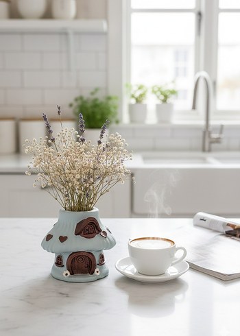 2'li Mantar Ev Baykus Dekoratif Set - Görsel 9