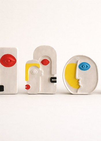 Dortlu Soyut Yuz Dekoratif Set - Görsel 2