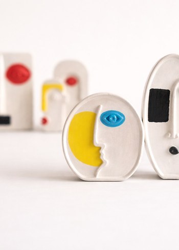 Dortlu Soyut Yuz Dekoratif Set - Görsel 4