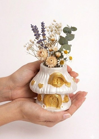 2'li Mantar Ev Baykus Dekoratif Set - Görsel 5