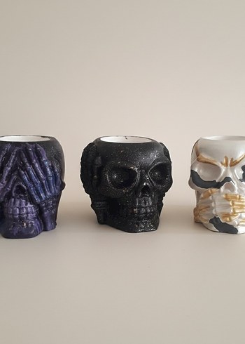 Kafatası Tasarımlı Duzenleyici Kalemlik Vazo - Görsel 2