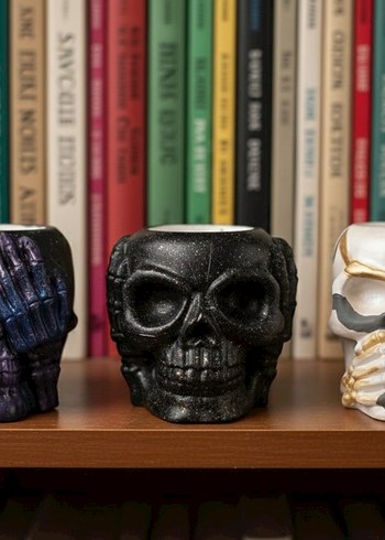 Kafatası Tasarımlı Duzenleyici Kalemlik Vazo - Görsel 8