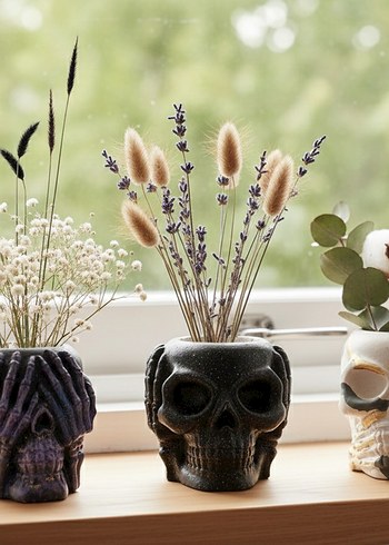 Kafatası Tasarımlı Duzenleyici Kalemlik Vazo - Görsel 11