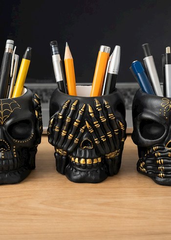 Karanlık Siyah Kafatası Figürin Seti - Görsel 4