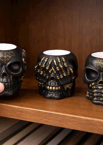 Karanlık Siyah Kafatası Figürin Seti - Görsel 3