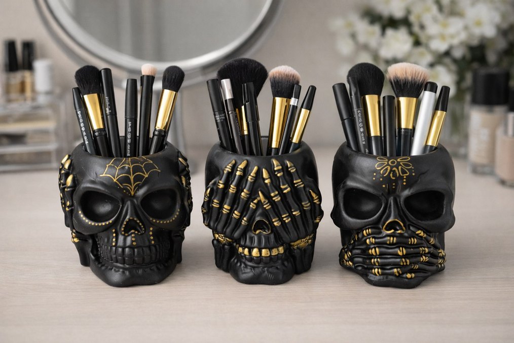 Karanlık Siyah Kafatası Figürin Seti - Görsel 5