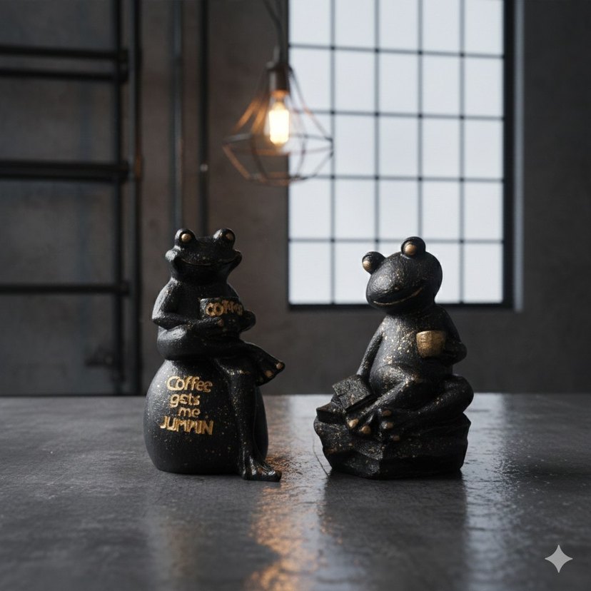 2'li Coffe3 Frog Set - Görsel 2