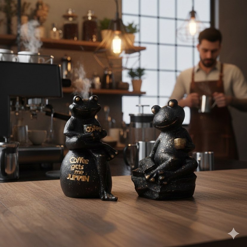 2'li Coffe3 Frog Set - Görsel 3