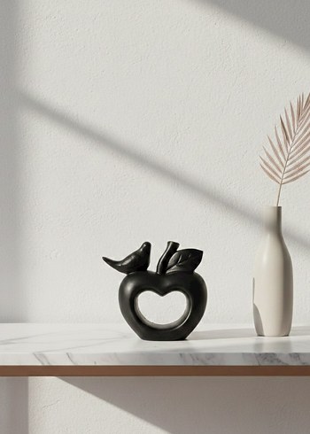 Kuşlu Siyah Elma Figürü - Görsel 4