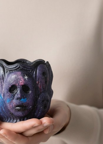 Mor Karanlık Temalı Dekoratif Figürin - Görsel 6