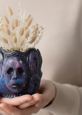 Mor Karanlık Temalı Dekoratif Figürin - Görsel 7