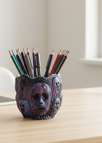 Mor Karanlık Temalı Dekoratif Figürin - Görsel 4